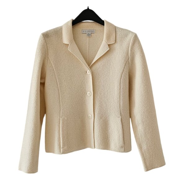 Petite Sophisticate Jackets & Blazers - Petite Sophisticate 100% Boiled Wool Jacket | Like New | XSP | Cream